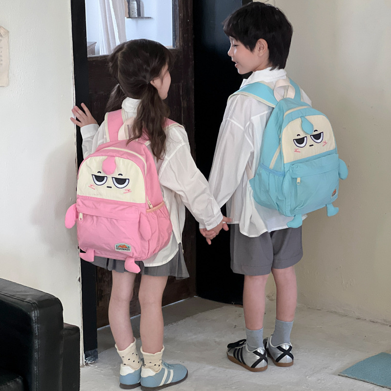 Mochila escolar de gran capacidad, dibujos animados extraños, mochila encantadora para niños y niñas, alta cara, mochila para niños.