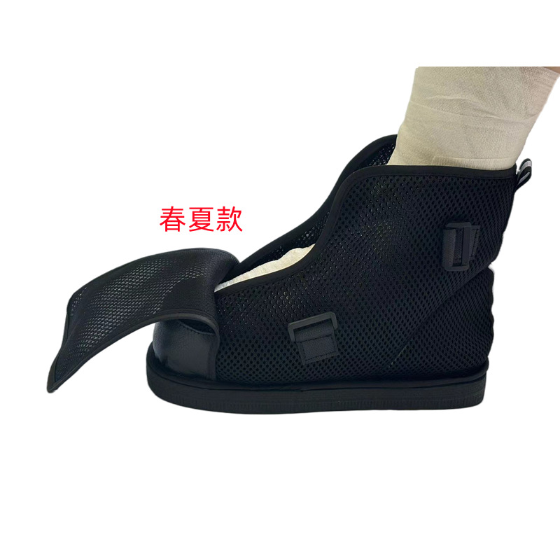 骨折後の回復用の特殊な石膏靴、足の怪我のための保護靴、足を暖かく保つためのフリース付き靴