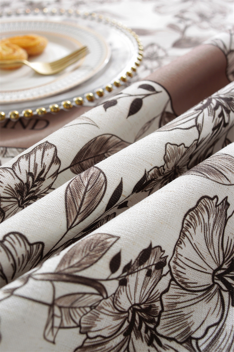 Rechteckige Couchtisch-Esstischdecke aus Polyester-Leinen im amerikanischen Retro-Stil mit Digitaldruck, erhältlich im Großhandel._voghion.com