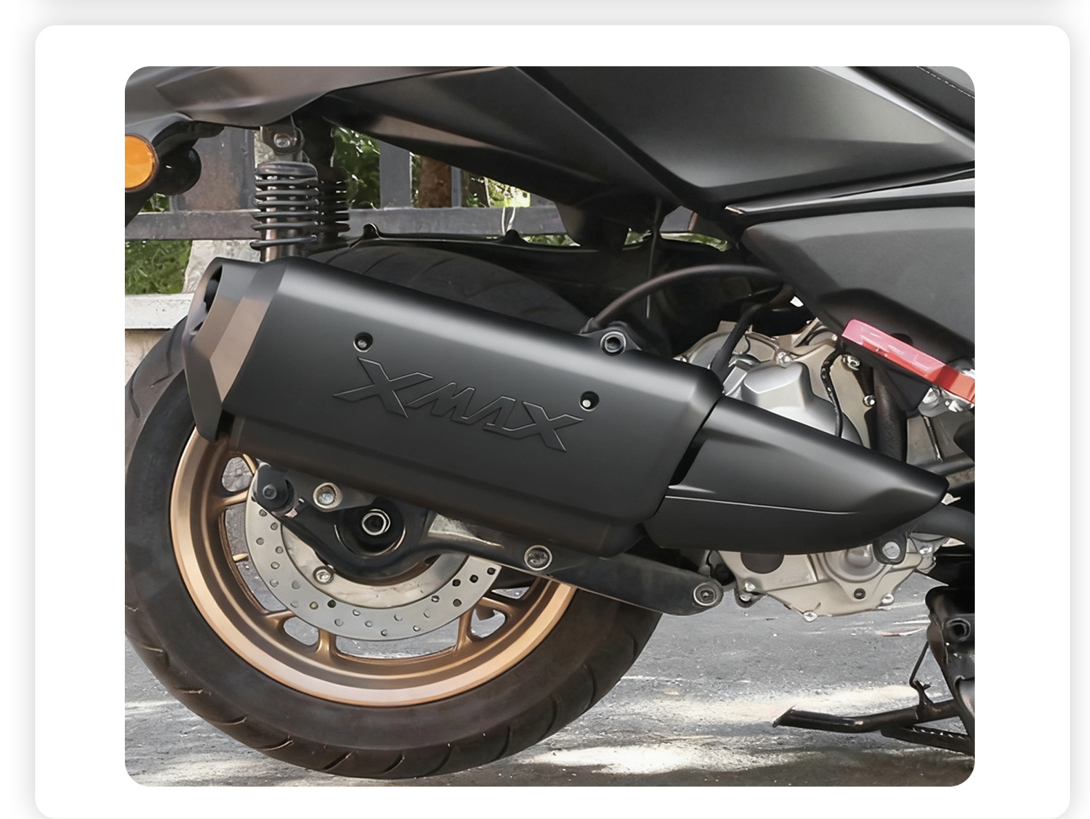 New Applicable Yamaha 17-23 Xmax300 Modified Parts Exhaust Pipe Cover Car Shell Carbon Fiber Pattern Water Transfer Printing