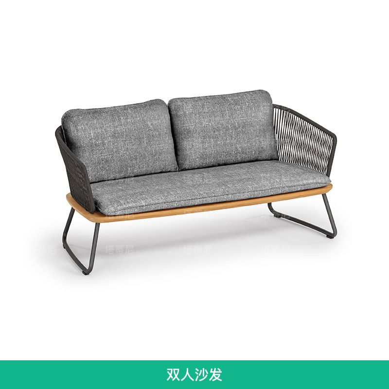 Conjunto de muebles de teca para exteriores, resistentes al sol y al agua, para patio, terraza, jardín, balcón, ideal para casas de huéspedes, hoteles y ocio, muebles de ratán.