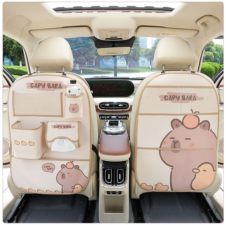 Car Anti-Kick Pad, Rear Seat Back Storage Bag, Kids-Proof Anti-Wear Pad in the Car, Anti-Dirty and Easy-To-Clean Protective Pad