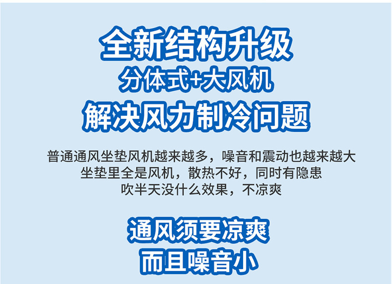 Car air conditioning refrigeration ventilation seat cushion back blowing suction ice silk summer main driving car seat heat insulation mat