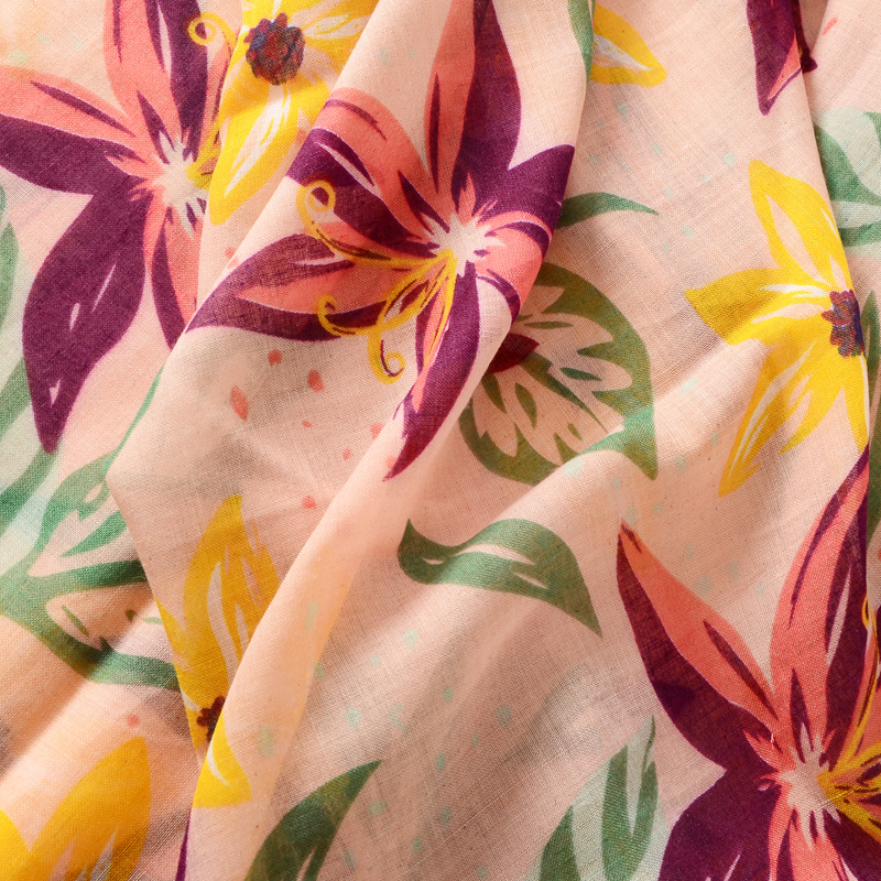 Planta tropical Flores grandes flores algodón cáñamo sensación bufanda fuera foto decoración chal sombrilla Toalla de playa