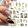 Nail stickers, platinum marble line adhesive fake nails for nails, suitable for import, new collection