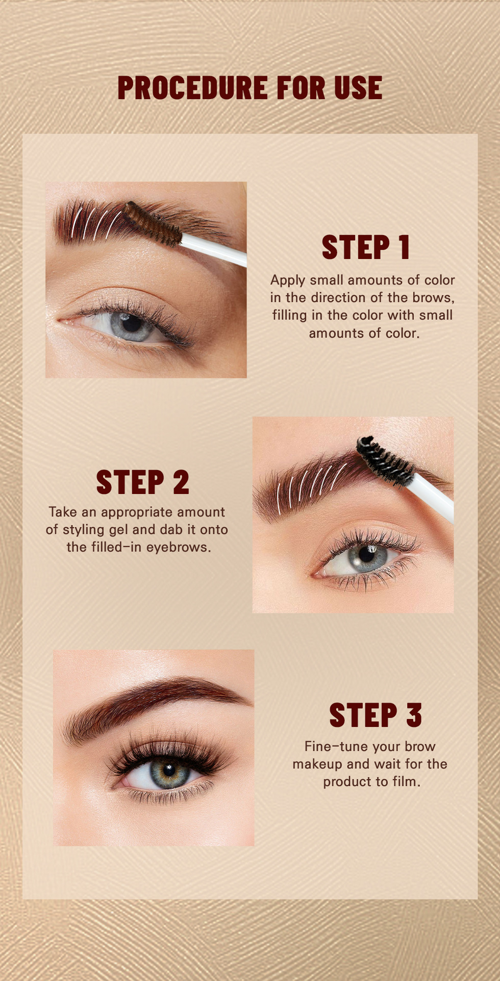 QIBEST Cross-border Double-Head Eyebrow Dye is a long-lasting, waterproof, sweat-proof, non-smudging, natural three-dimensional liquid eyebrow styling liquid undefined