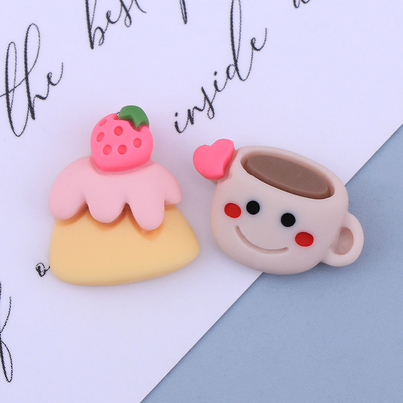 Nuevo amor creativo café goteo aceite helado DIY teléfono móvil Shell crema pegamento resina accesorios al por mayor