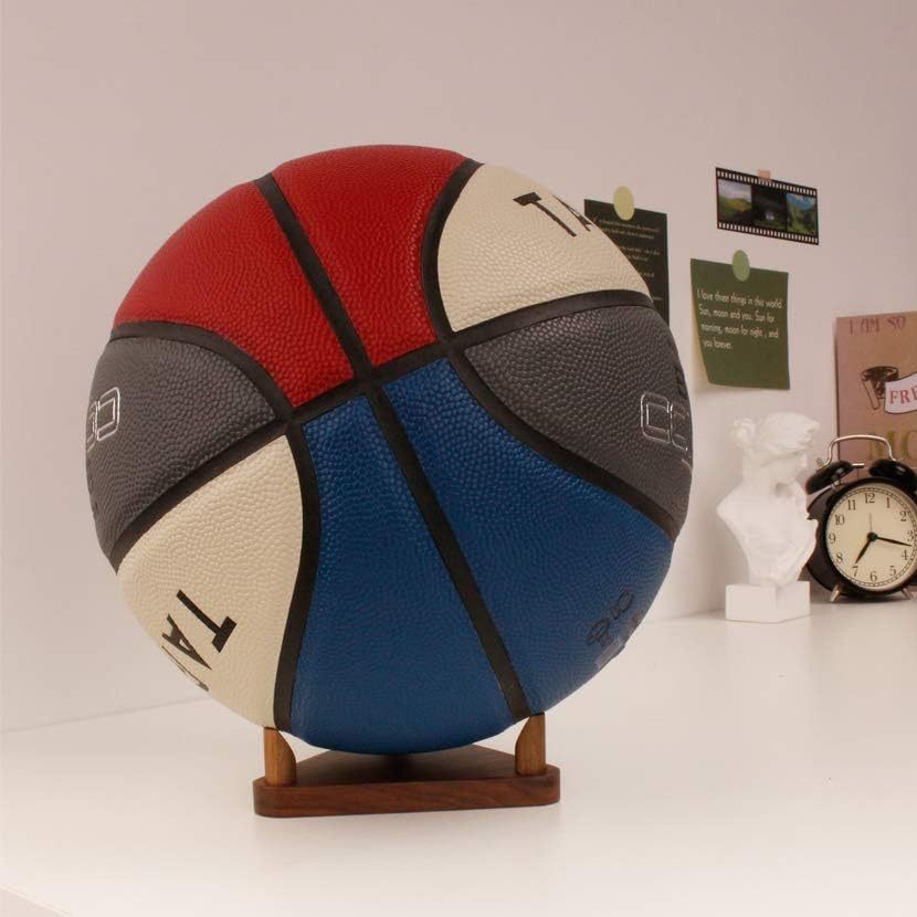 木制球架桌面篮球足球底座胡桃木展示架亲笔签名球纪念品支架