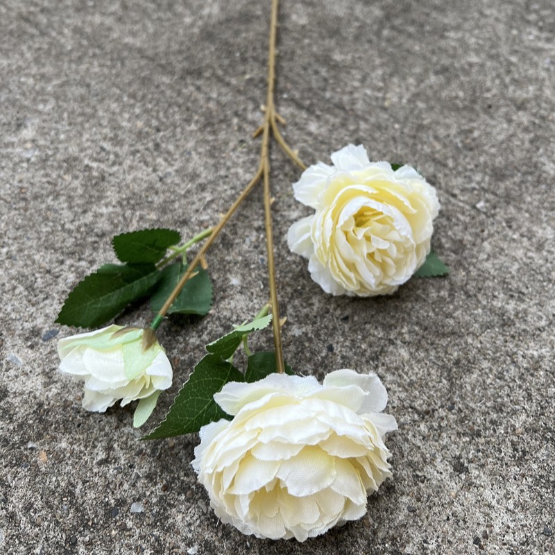 Nueva fábrica de flores artificiales de la boda amarillo leche amarillo limón amarillo fresco al aire libre Salón de la boda decoración flor falsa al por mayor
