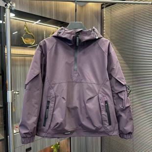 Spring New Arrival Tooling Hooded Jacket Men's Casual Outdoor Couple's Russo Pullover Loose Large Pocket Jacket