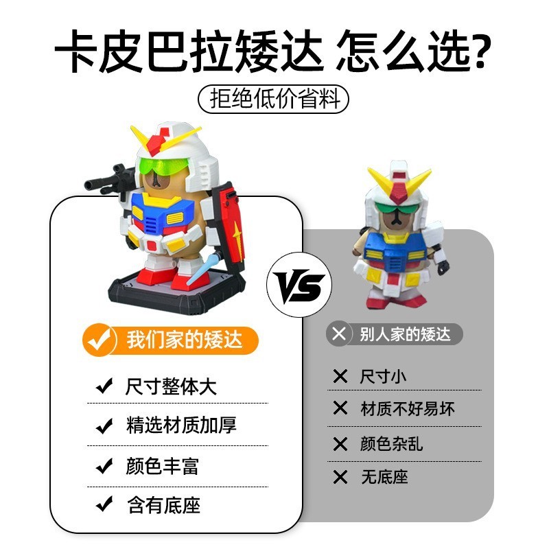 抖音同款卡皮巴拉高达磁吸摆件 卡皮巴拉特种兵组装玩具手办现货|undefined