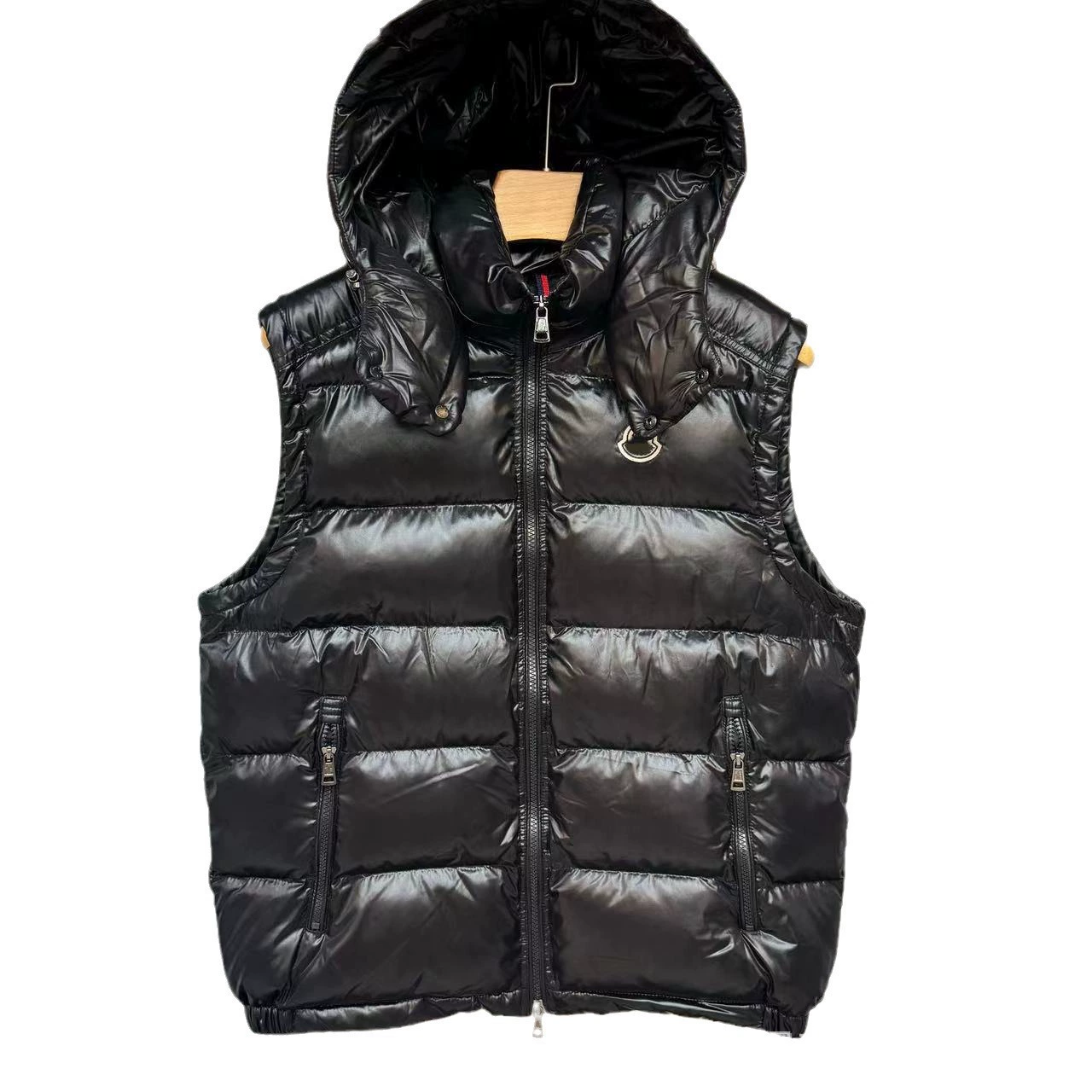 Elite Black Puffer Vest with Hood - Classic Down Jacket, Duck Down Insulation for Warm Comfort