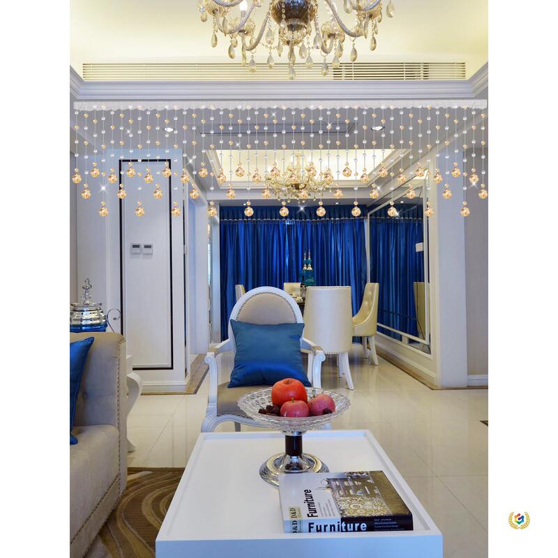 Crystal Bead Curtain Partition Curtain for Entrance, No-Drill New Model for Living Room and Bathroom, Door-To-Door Partition Beaded Curtain Crystal Bead Curtain Partition Curtain for Entrance, No-Drill New Model for Living Room and Bathroom, Door-To-Door Partition Beaded Curtain