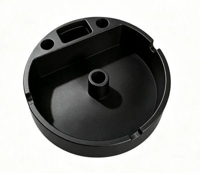 Silicone car accessories storage box, multifunctional ashtray for car and home, easy-to-clean accessories manufacturer (Car ashtray) - black-diameter-100-height-32-weight-102