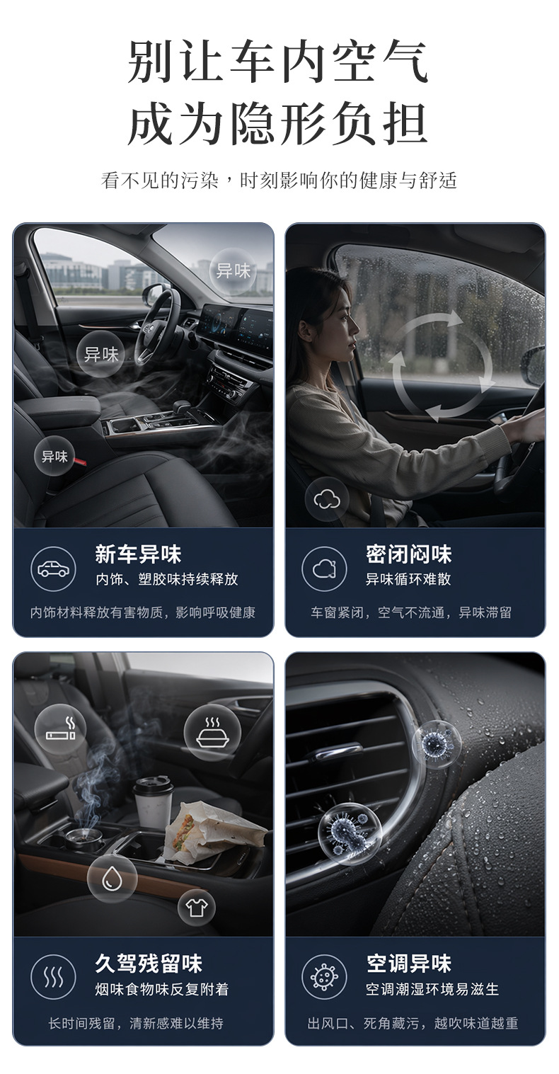 [Premium Selection] Car Perfume Solid Fragrance Balm High-End Decoration Deodorizer Odor Removal Long-Lasting Fresh Scent