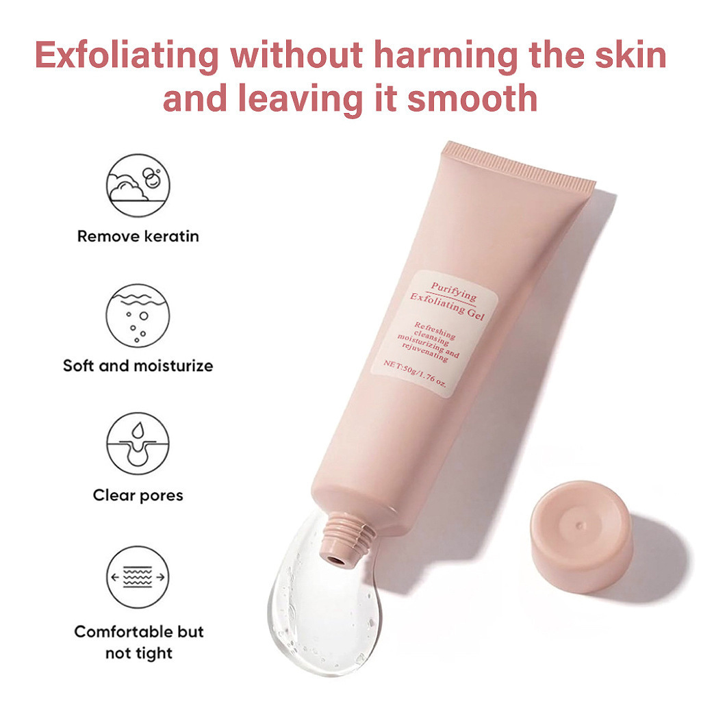 Suministro exclusivo transfronterizo de crema de gel exfoliante para eliminar la piel muerta, exfoliación facial, gel limpiador de poros, cuidado de la piel hidratante y humectante