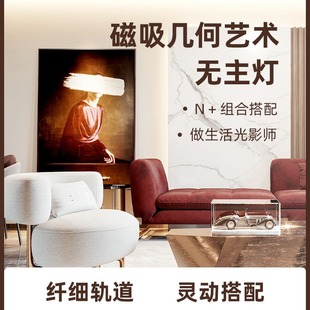 Zhen Jian Lighting Embedded Magnetic Absorbing Track Light Household Living Room Grille Light Flood Light LED Light Main Light