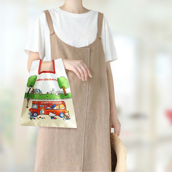 Cartoon cute folding shopping bag