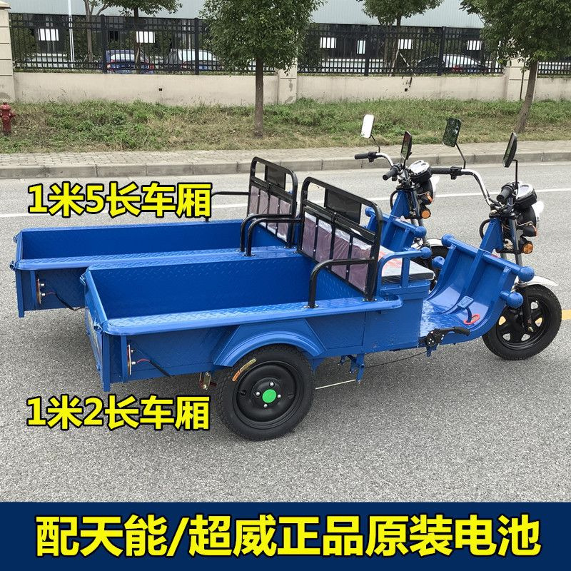 电动三轮车拉货摆地摊平板车小型家用农用果园载重货运电瓶车接送