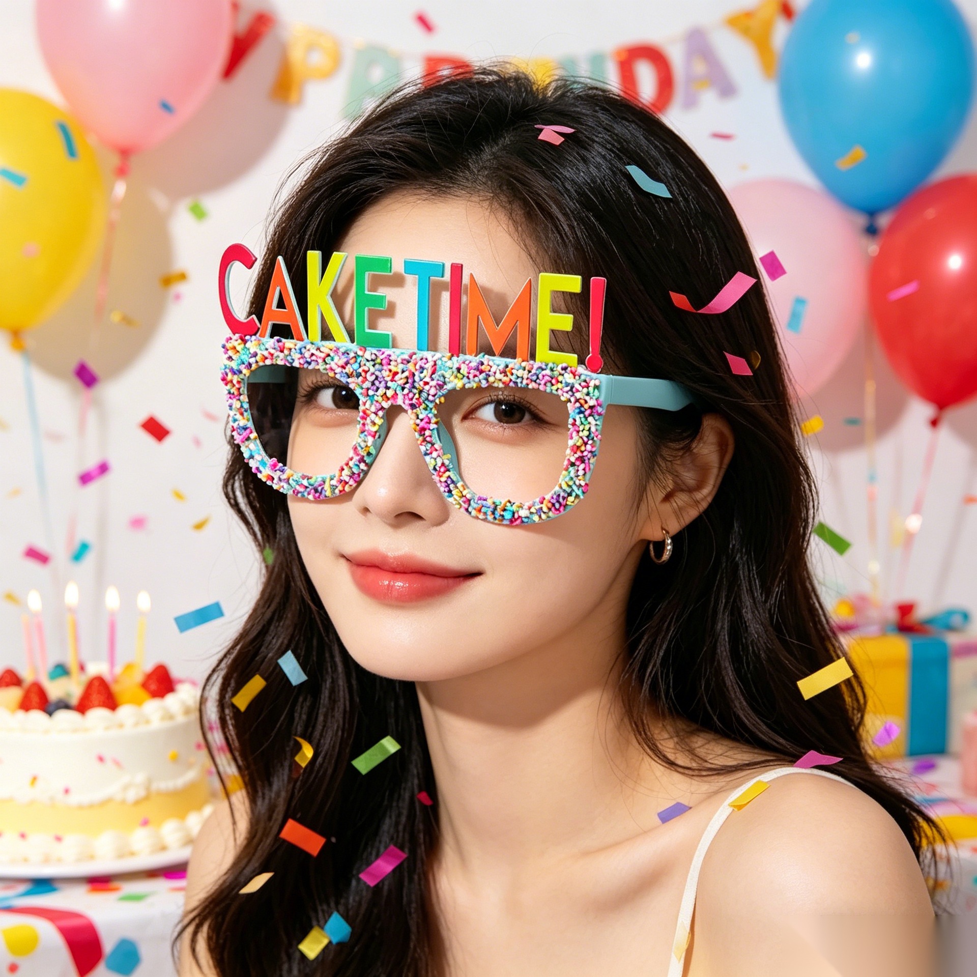 Cumpleaños temático fiesta gafas extrañas feliz cumpleaños pastel vela gafas de diseño de cumpleaños accesorios de fotos