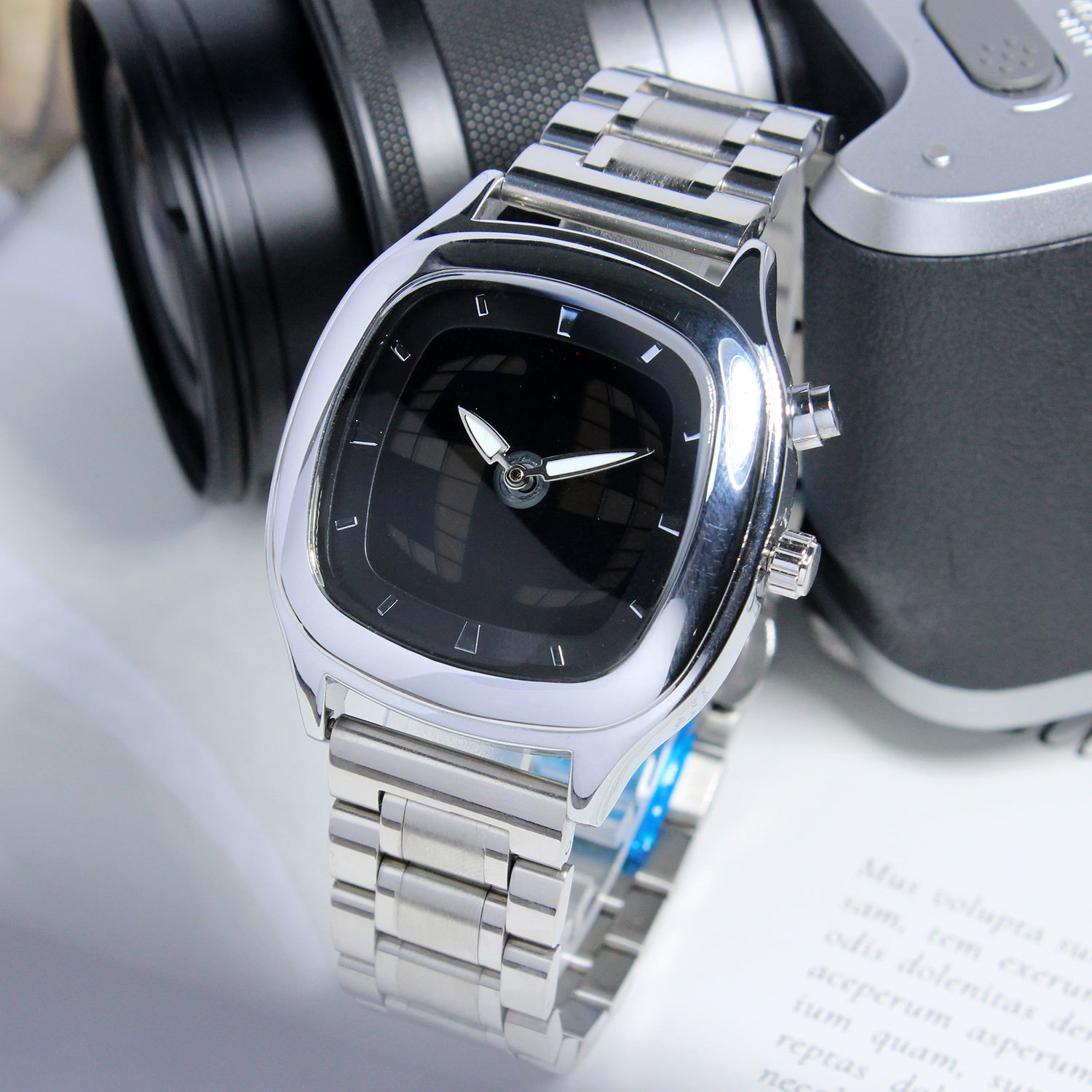 130g Weight Tempered Glass Mirror Material Alloy Strap Material Watch Classification Pointer Display Type Round, Square Dial Shape Daily, Street Occasion Quartz Movement Solid Color Pattern Men's Gender Vintage Style, Simple Style Style Vintage Style Simple Style Solid Color Quartz Watch Women's Watches 7