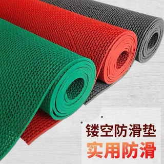 门垫浴室厕所卫生间厨房防滑地垫大面积/镂空网格垫PVC塑料地毯