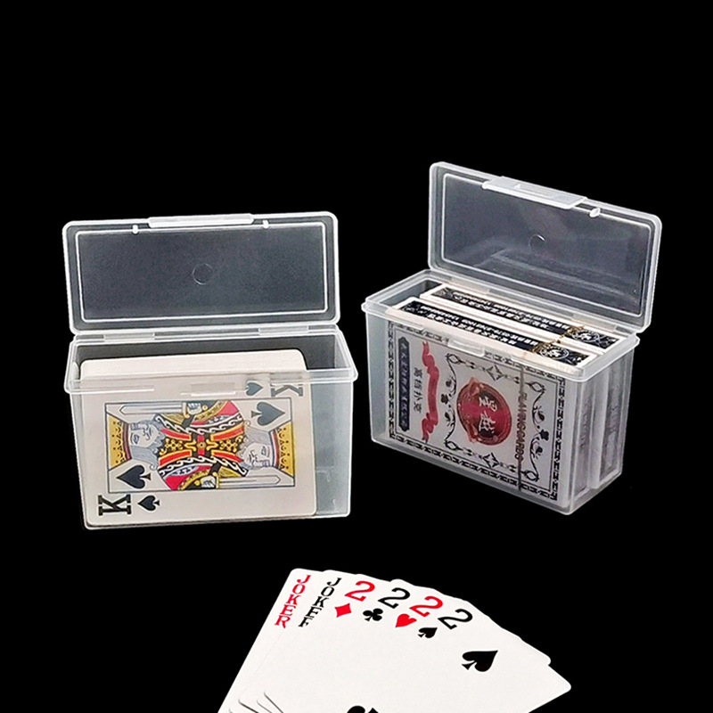 Plastic rectangular storage box for business cards
