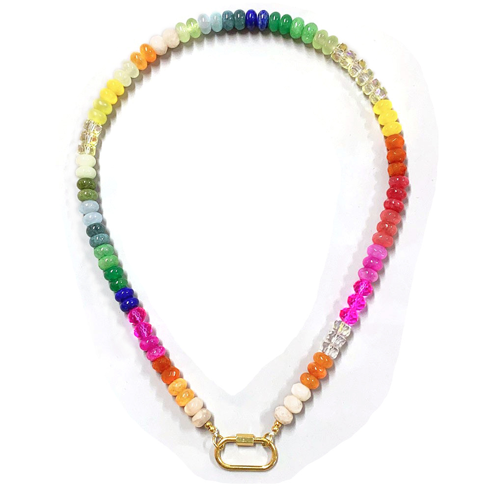 200g Weight Necklace Classification 304 Stainless Steel Chain Material 1 Piece Quantity Casual Occasion natural stone Material Geometric Pattern Women's Gender Sweet Style Beaded Craft 1 Piece Sweet Geometric Natural Stone 304 Stainless Steel Necklace 9