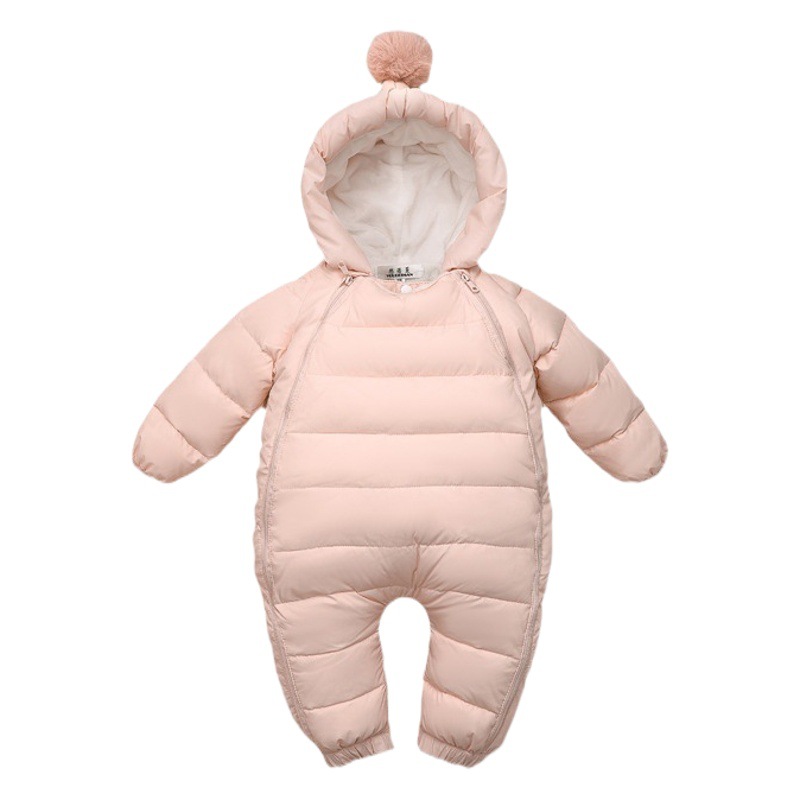 Baby down Jacket Jumpsuit, Winter Clothing, Male and Female Baby Outing Clothes, Thickeneded Bodysuit, Winter Crawling Clothes