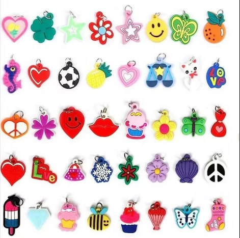 Rainbow loom радужный браслет тканый ПВХ мягкий клей небольшой кулон производитель оптом