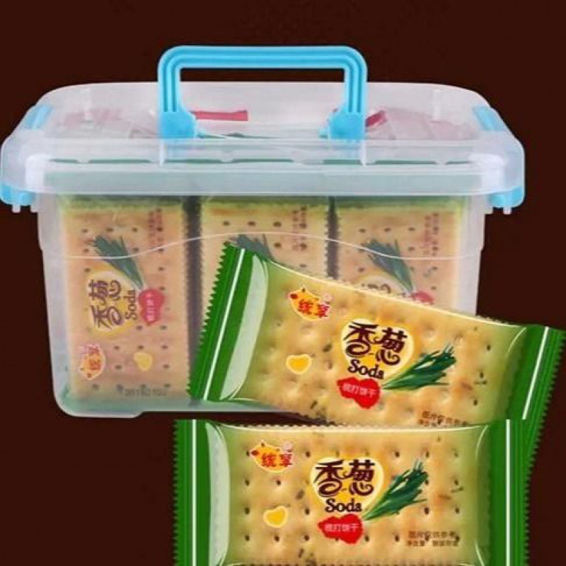 41[Chives Savory Soda breakfast biscuit Child snacks Full container wholesale Retail 7
