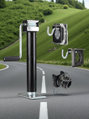 Hand-Cranked Trailer 0kg Support Frame for Towing Rvs, Parking Leg Stand, Lifting Balance Bracket, Guide Wheel