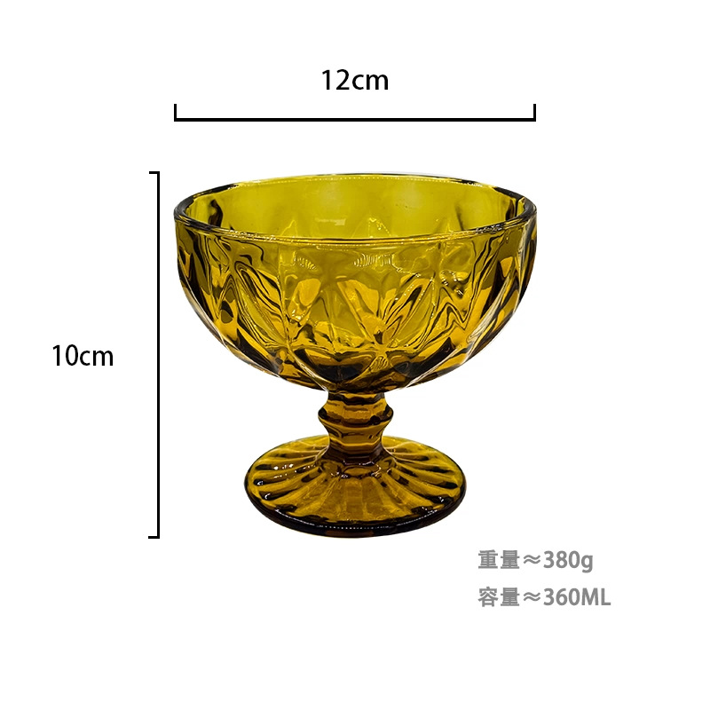 Copa de helado ámbar (diamante) 360ml-1
