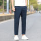 Spring and Summer Small Straight Ankle-length Pants Men's Casual Pants Slim-fit Stretch Trendy Men's Nine-point Pants Men's Pants 9015