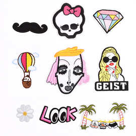 跨境热卖童装衣服辅料可爱卡通刺绣布贴  鞋帽包配饰新品绣花布贴