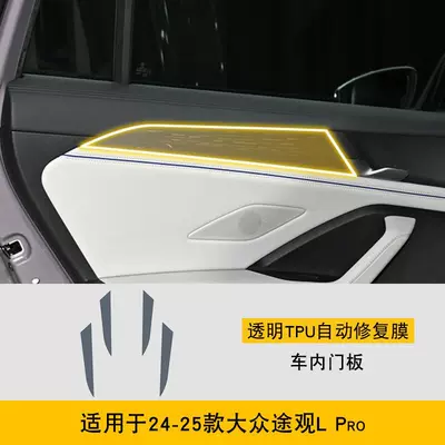 Tiguan L screen center: Car interior film - 24-25-volkswagen-tiguan-l-pro-interior-door-panel-tpu