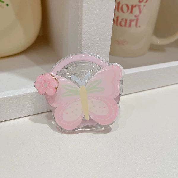Rotating flower butterfly magnetic holder