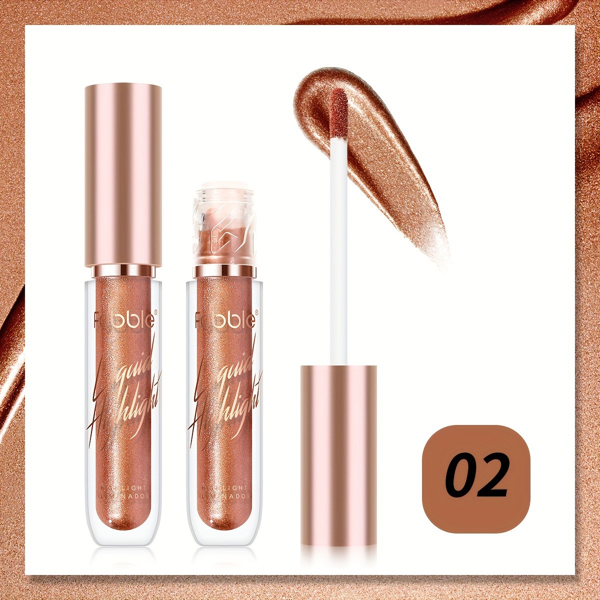 USHAS cross-border spot FS293A líquido de alto brillo reparación lagrimal gusano de seda acostado para iluminar el color líquido de reparación natural tridimensional