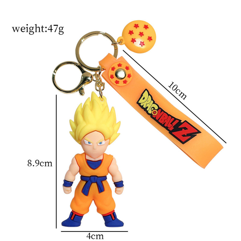 2024新しいドラゴンボールのキーホルダーのストラップのアニメの自動車のカバンは子供のプレゼントの漫画の孫悟空を飾ります。|undefined