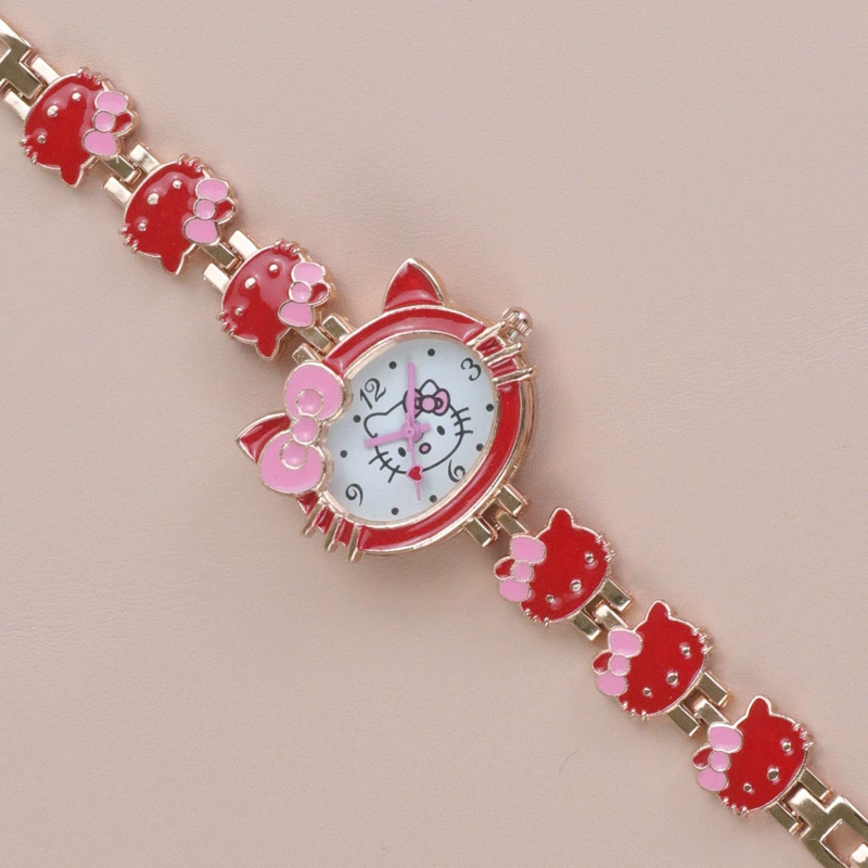 Hello Kitty, детские часы, мультяшные качественный браслет