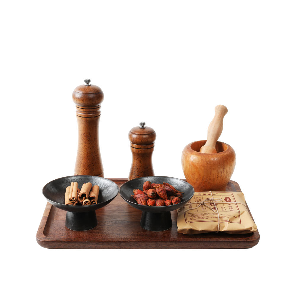 Decoración de gabinete de cocina modelo simple combinación de ollas de acero inoxidable tazas de ollas condimento frasco floral exhibición