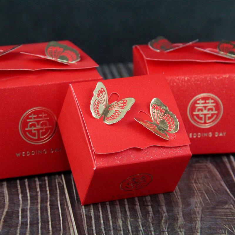 frosted small square box national style small candy box table sugar new tassel candy box