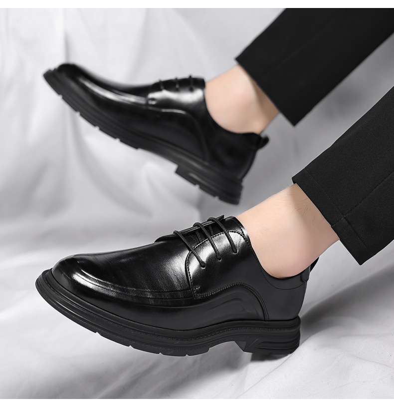 Skórzane buty męskie, nowe, biznesowe, codzienne, wizytowe, męskie, w stylu brytyjskim, buty ślubne dla pana młodego_voghion.com