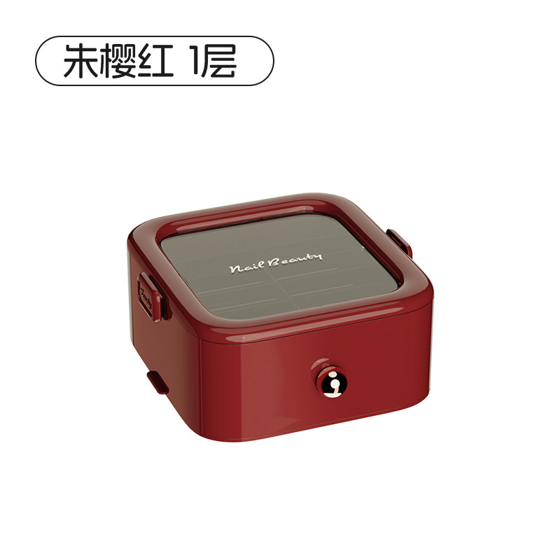 Nueva caja de almacenamiento de uñas y pestañas acabado y exhibición de joyas de pestañas de uñas hechas a mano tipo cajón multicapa