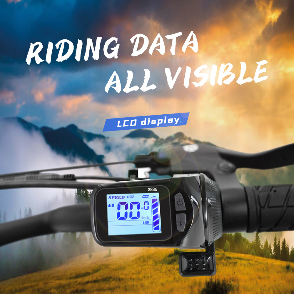 Bicycle mountain bike lithium battery power conversion accessories S886 LCD 24V36V48V ordinary connector