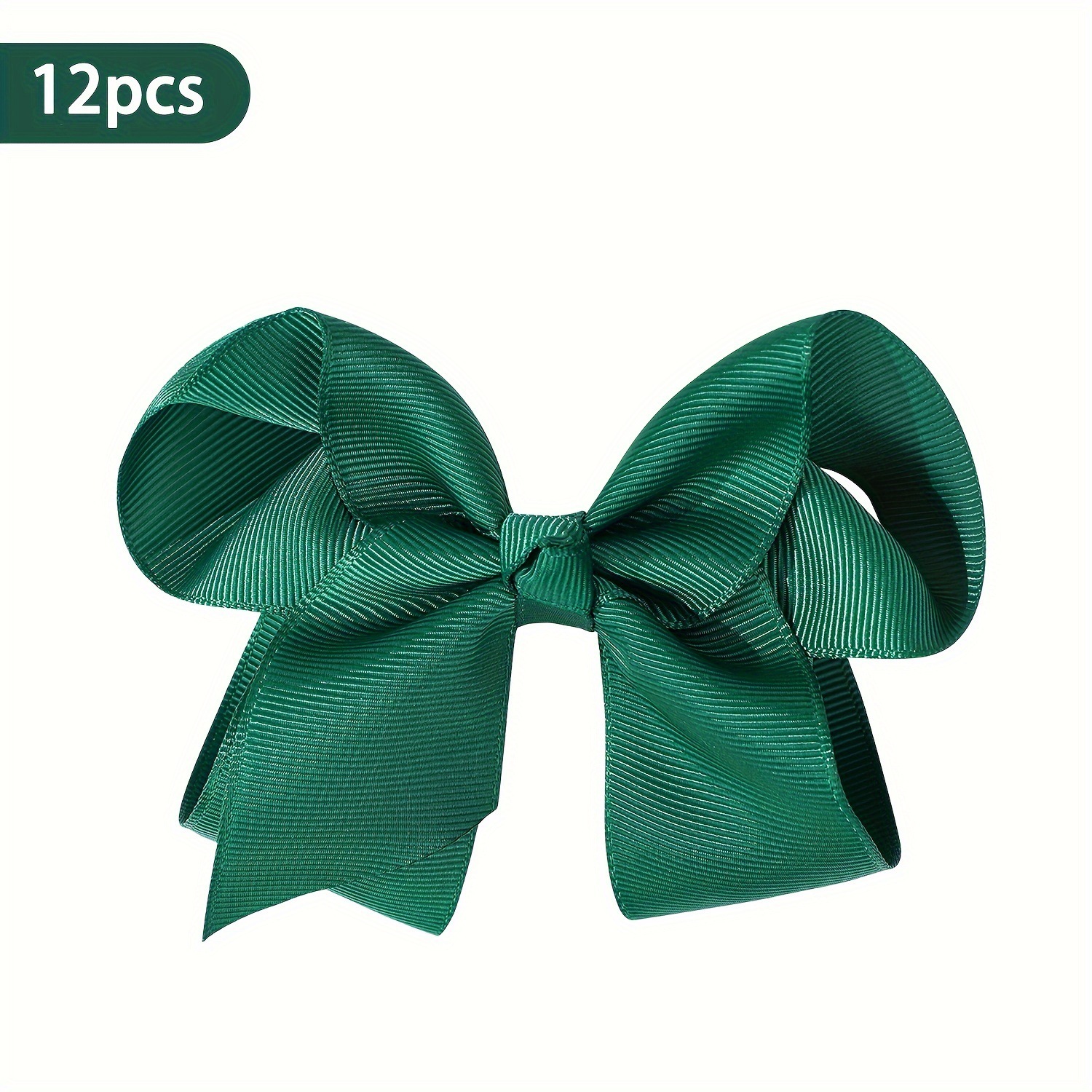 12pcs 6 Inch Girl Hair Bows Boutique Hair Clip Girls 'Cross-border