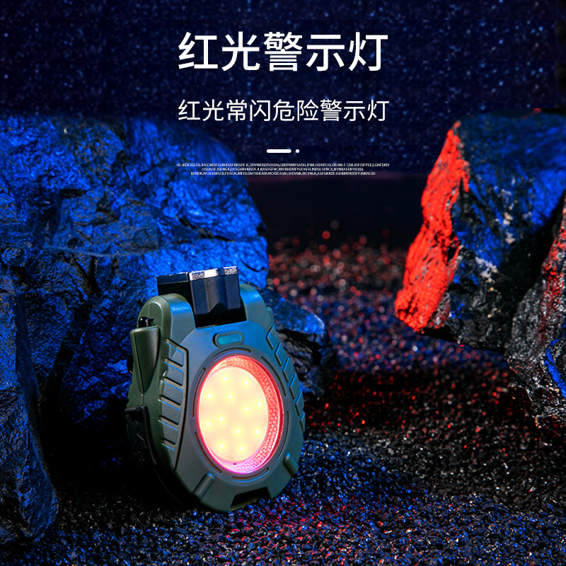 Transfronterizo nuevo clip de tapa de inducción faro LED multifunción mini linterna portátil luz de trabajo luz fuerte carga pesca nocturna