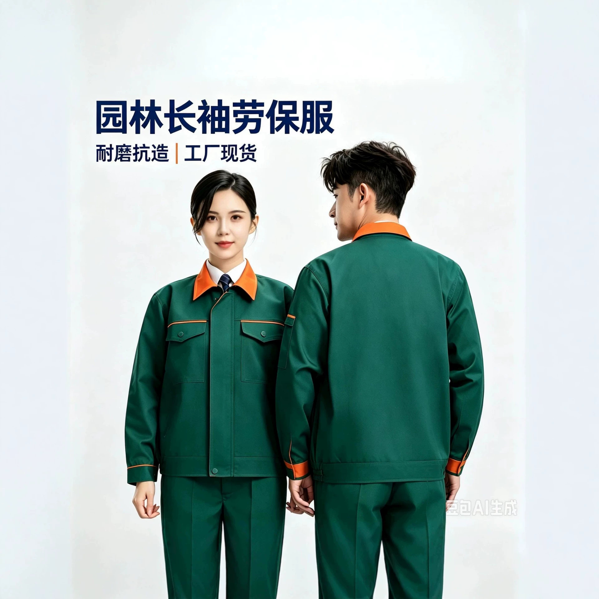 长袖工作服套装男物业耐磨园林绿化环卫工装物流市政保洁劳保工服