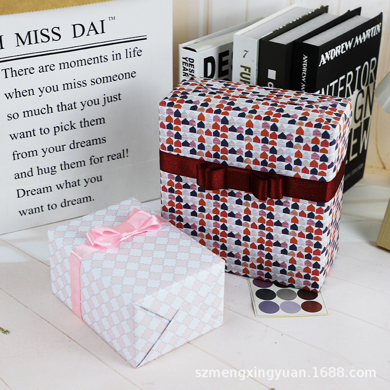 Moda simple de alta gama cumpleaños Día de San Valentín Regalo De estudiante regalo caja de regalo papel niños y niñas japonés papel de regalo hecho a mano
