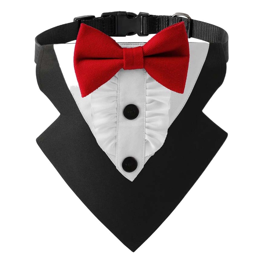 Tanpopo transfronterizo nuevo estilo británico traje de encaje perro saliva toalla boda triángulo toalla mascota bufanda